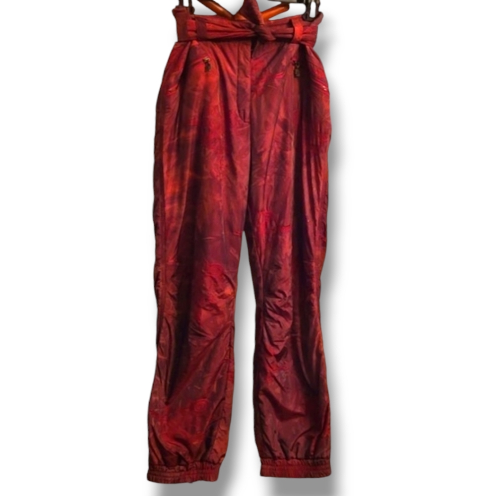 Steinebronn Vintage Red Embroidered Snowpants